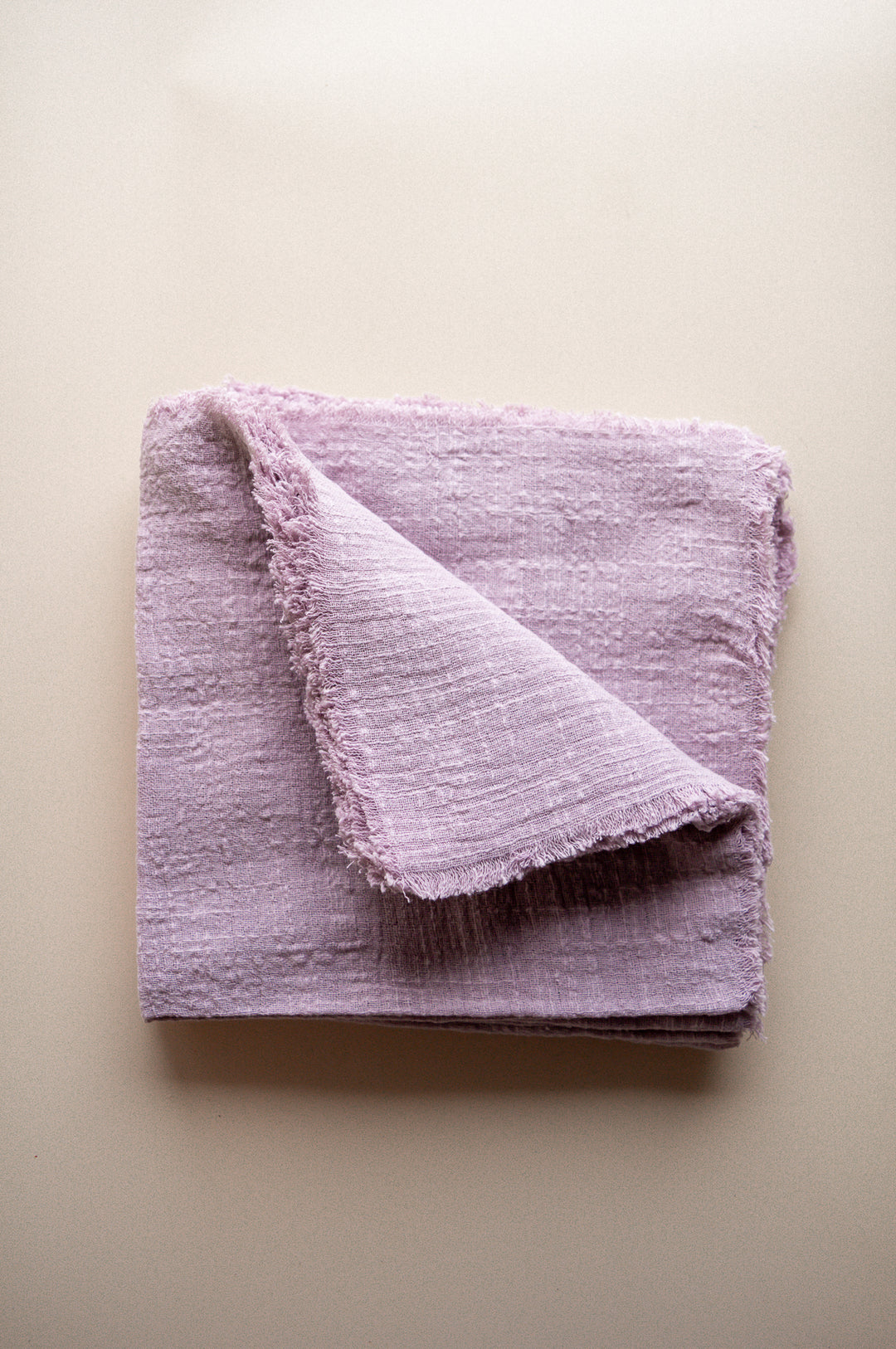 Serviette de table lin mauve